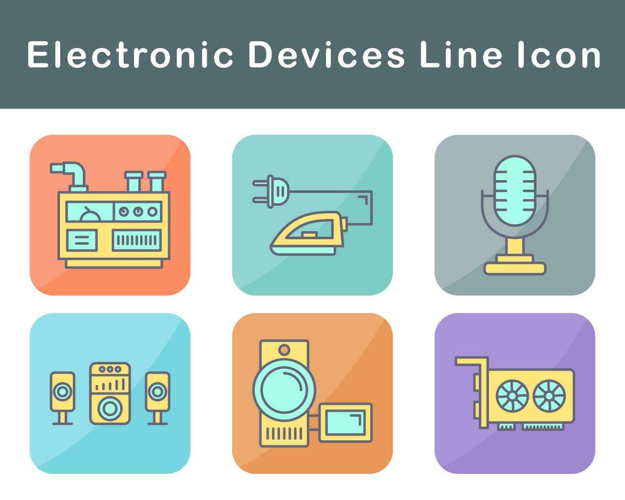 eletrônico dispositivos vetor ícone conjunto