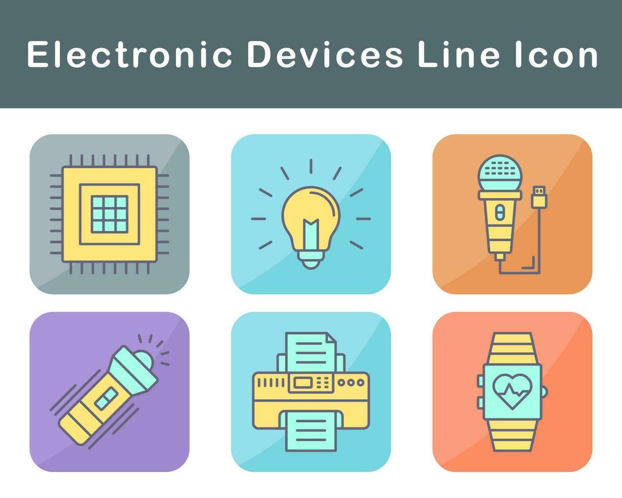 eletrônico dispositivos vetor ícone conjunto