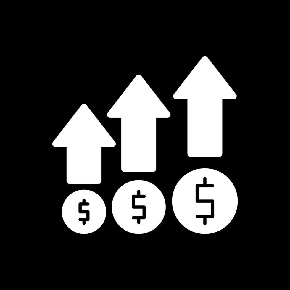 design de ícone de vetor de crescimento de dinheiro