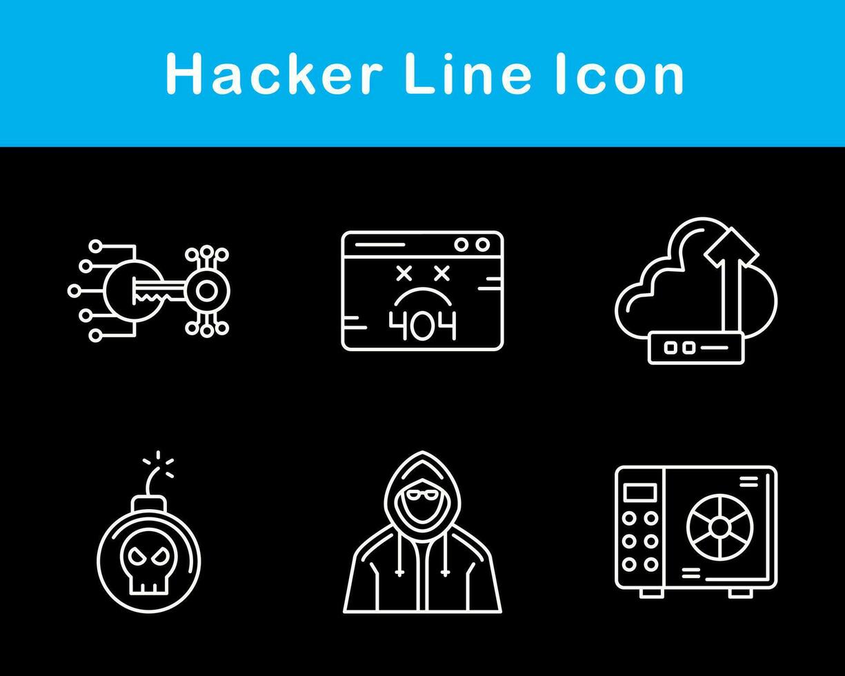 conjunto de ícones vetoriais de hackers vetor