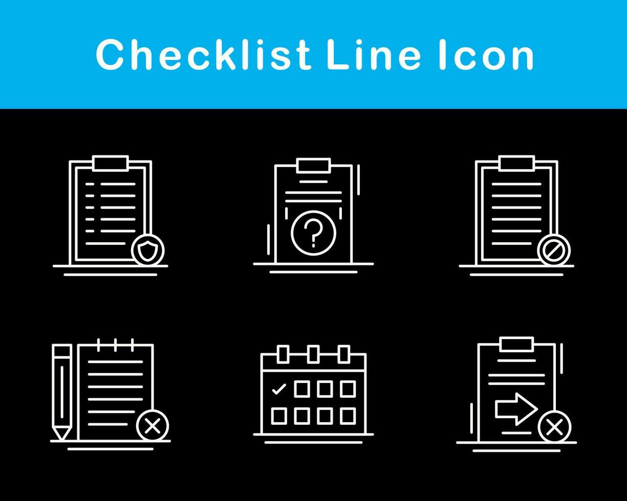 lista de controle vetor ícone conjunto