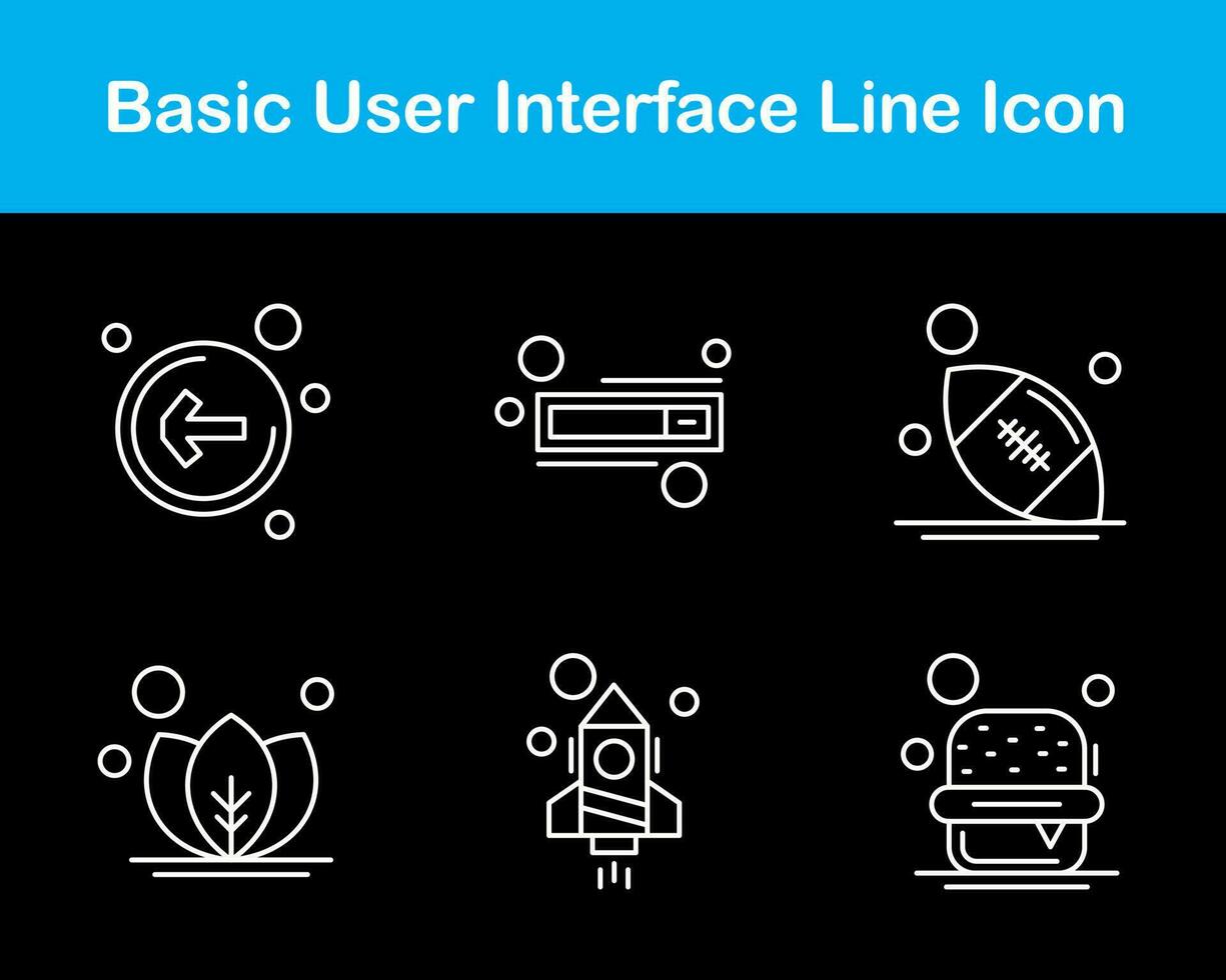 básico do utilizador interface vetor ícone conjunto