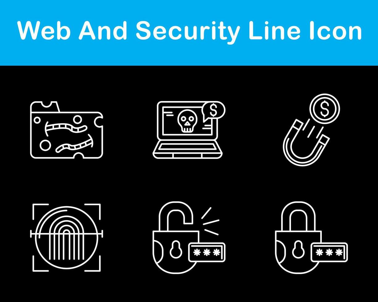 rede e segurança vetor ícone conjunto