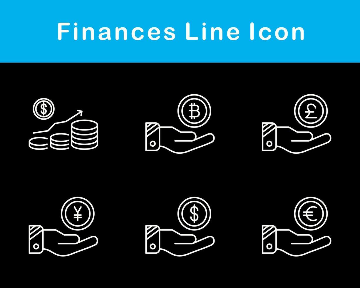 finanças vetor ícone conjunto