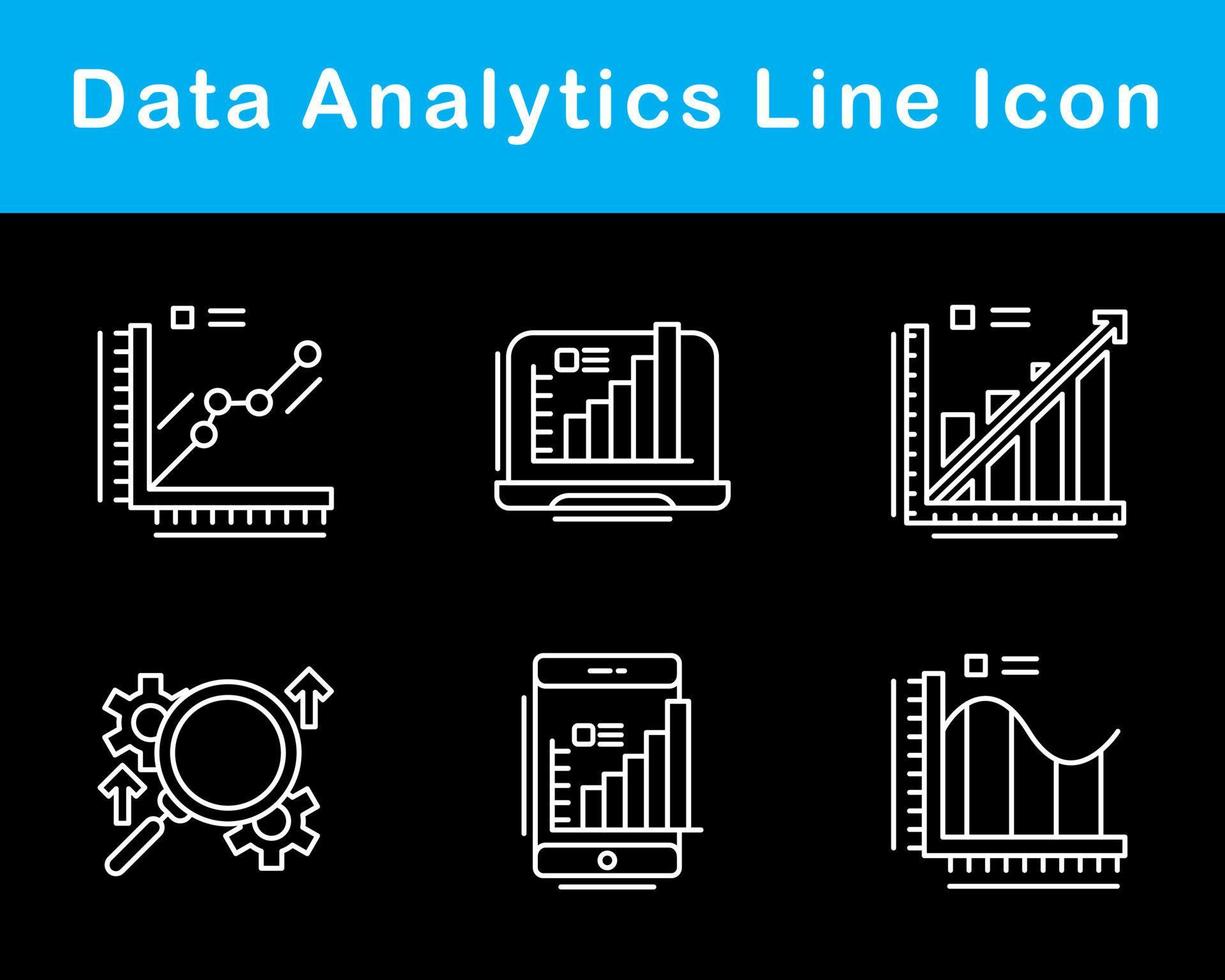 dados analytics vetor ícone conjunto