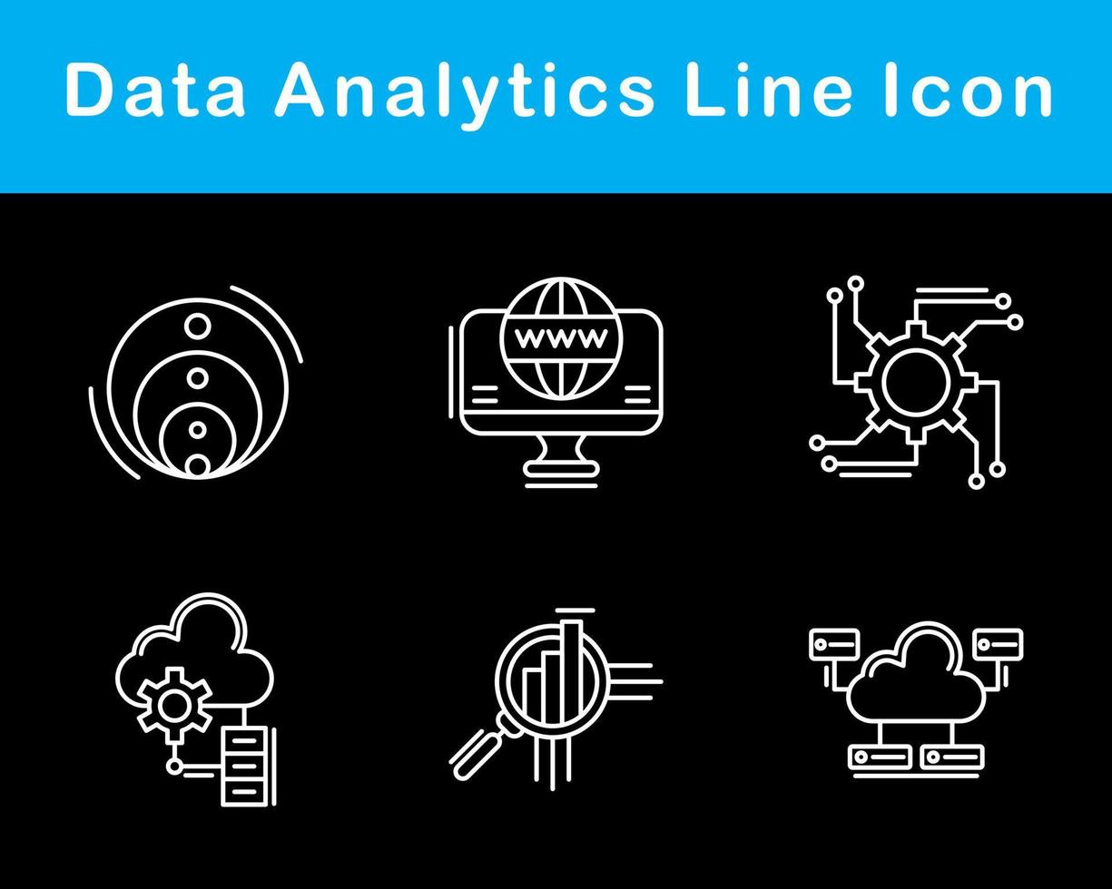 dados analytics vetor ícone conjunto