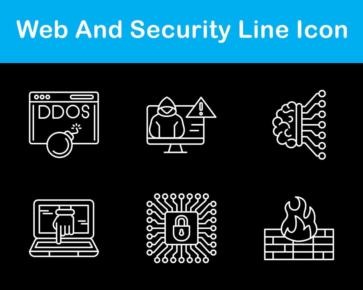 rede e segurança vetor ícone conjunto