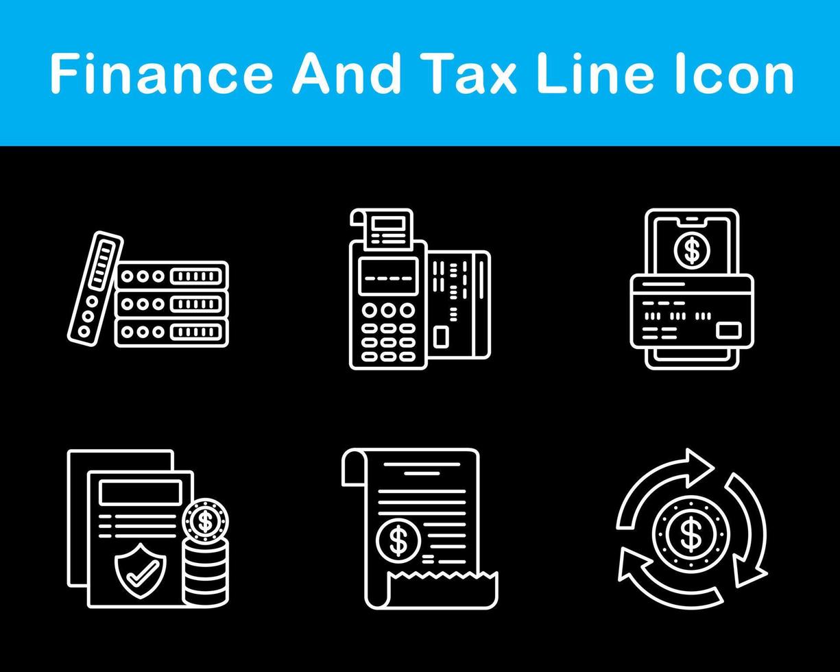finança e imposto vetor ícone conjunto