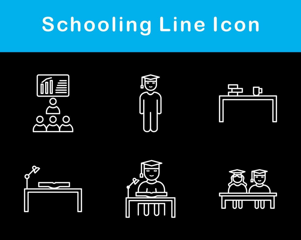 escolaridade vetor ícone conjunto