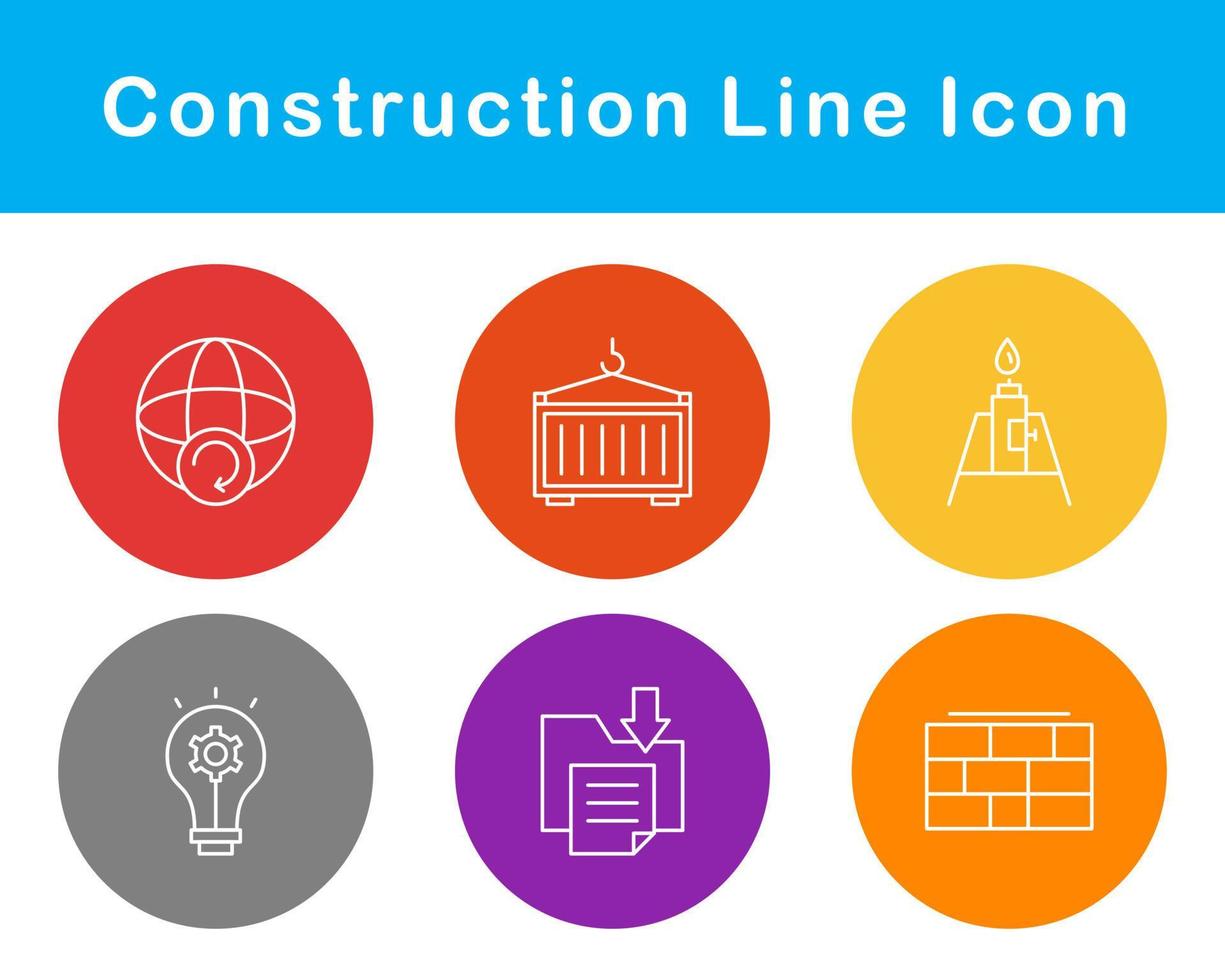 conjunto de ícones de vetores de construção