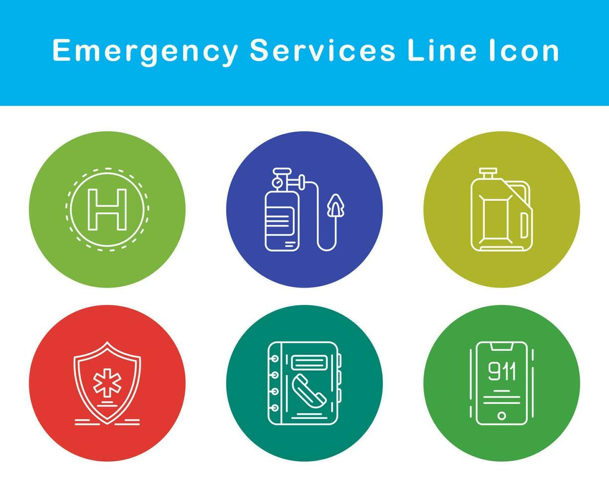 emergência Serviços vetor ícone conjunto