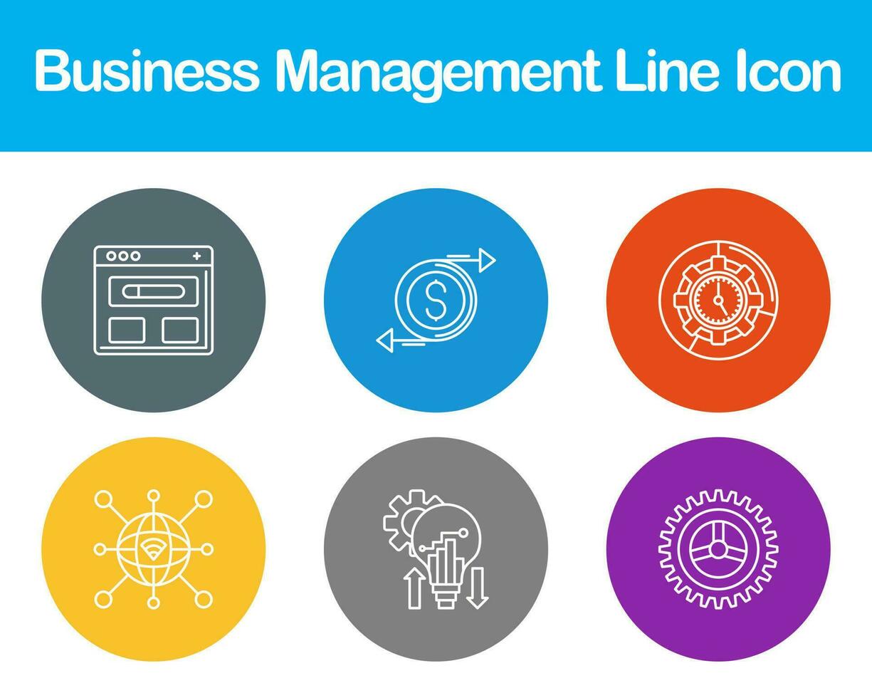 o negócio gestão vetor ícone conjunto