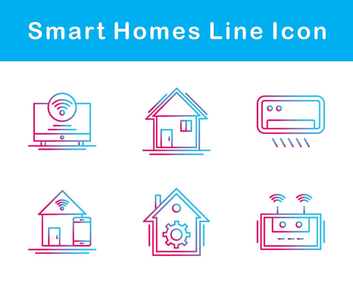 inteligente casas vetor ícone conjunto