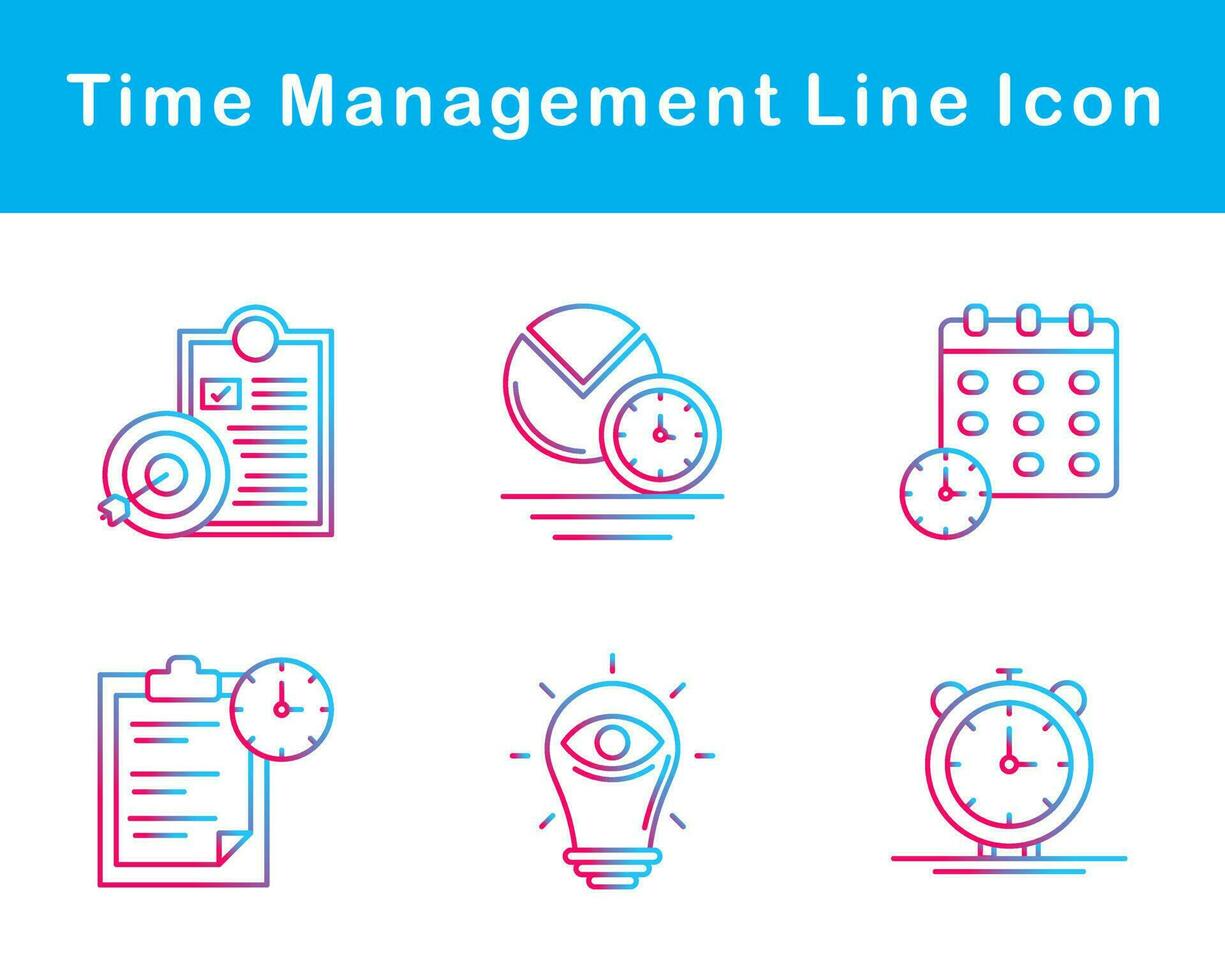 Tempo gestão vetor ícone conjunto