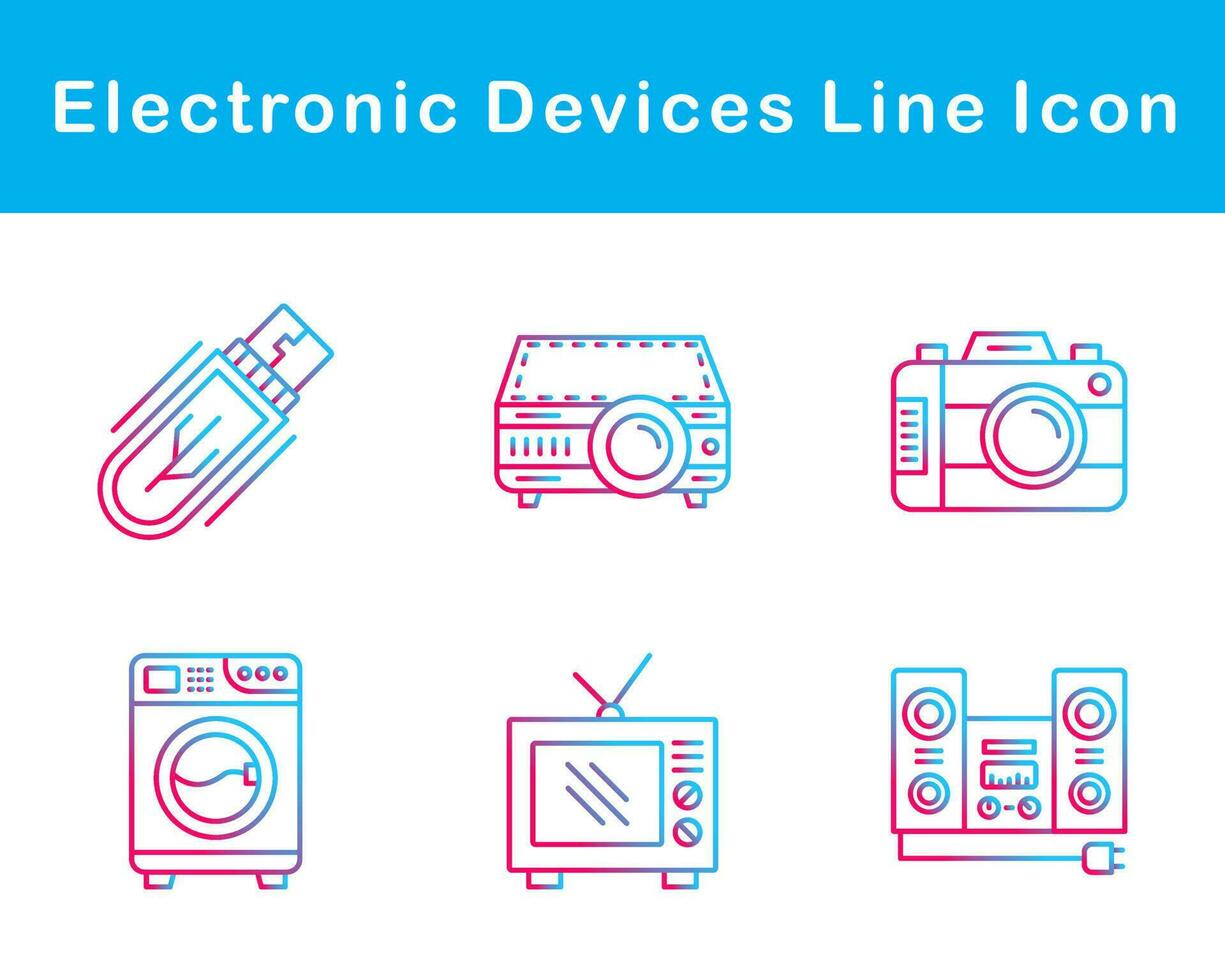 eletrônico dispositivos vetor ícone conjunto