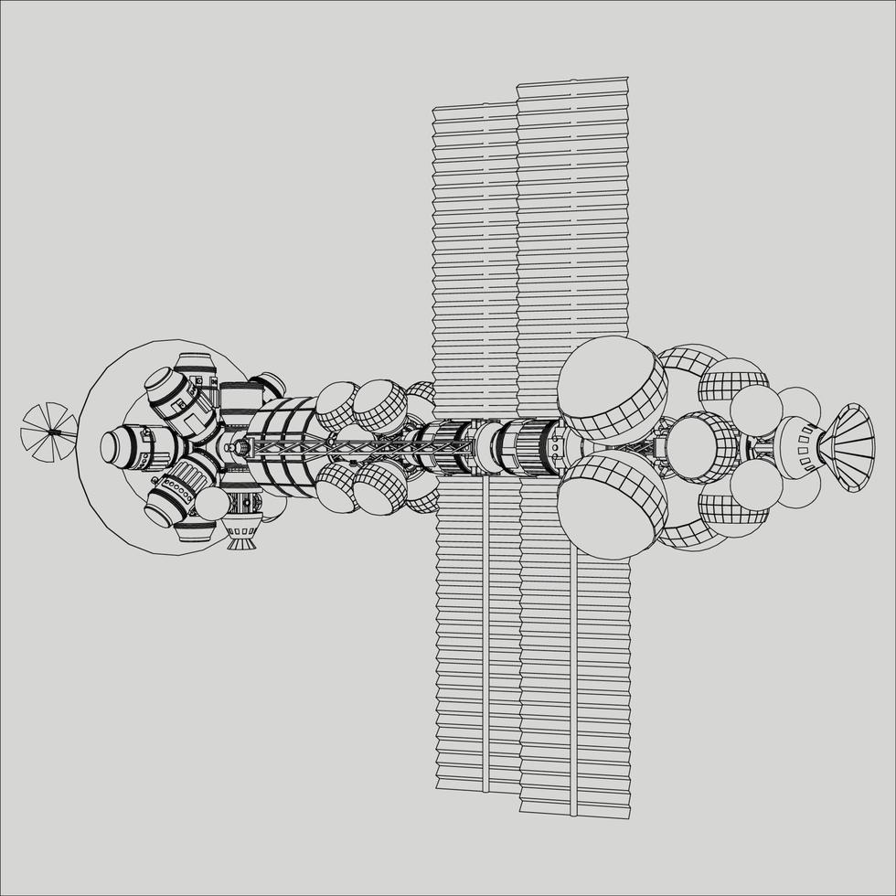 Lineart da nave vetor