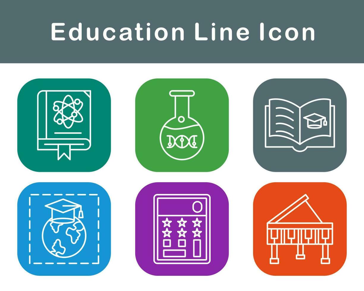 conjunto de ícones vetoriais de educação vetor