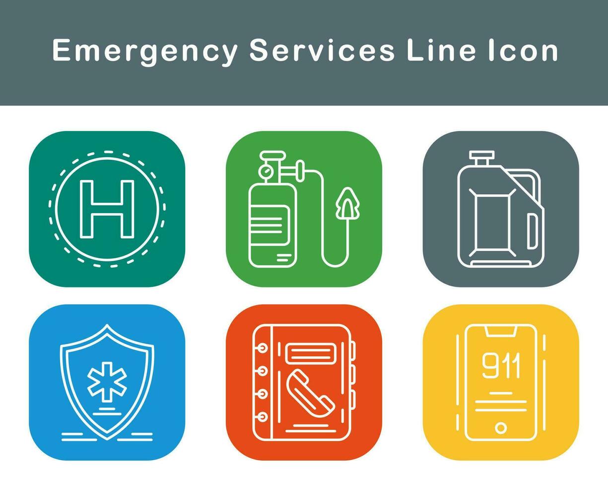 emergência Serviços vetor ícone conjunto