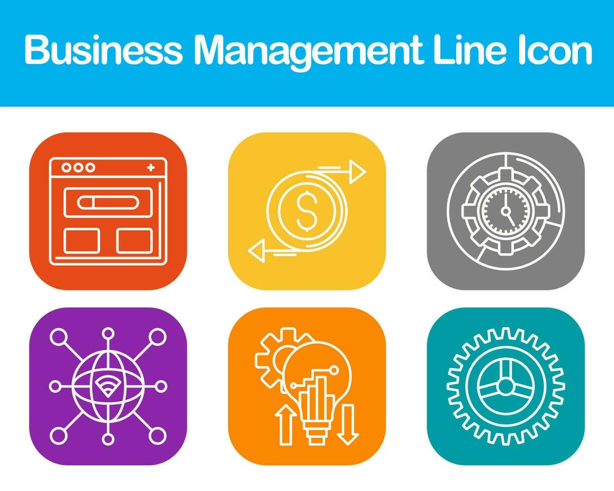 o negócio gestão vetor ícone conjunto