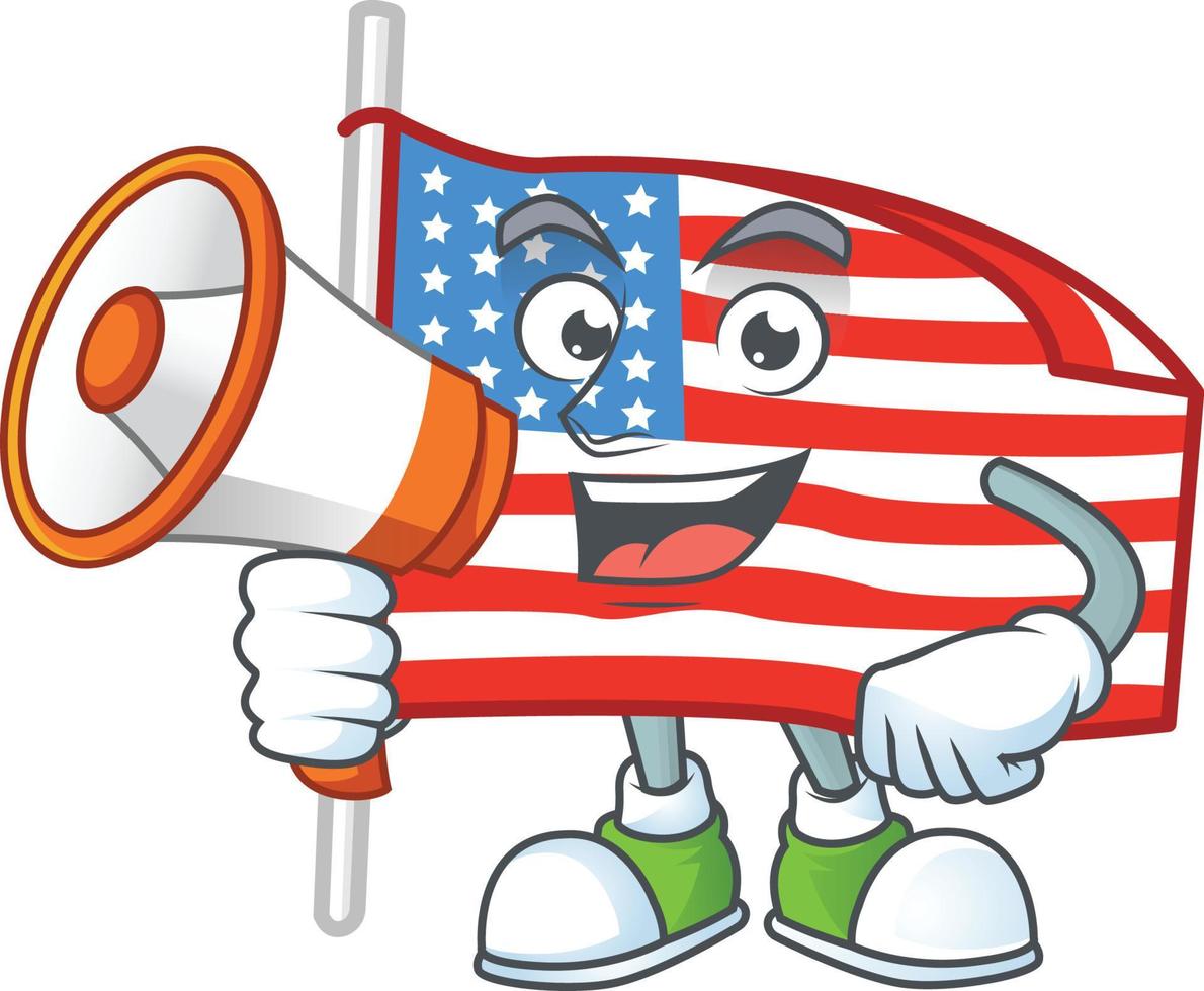 EUA bandeira com pólo ícone Projeto vetor