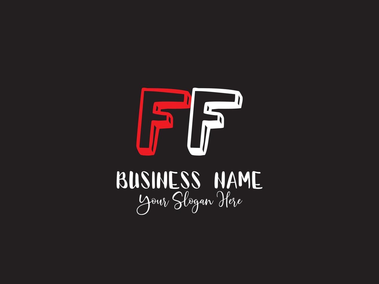 inicial ff logotipo, minimalista ff carta logotipo ícone vetor