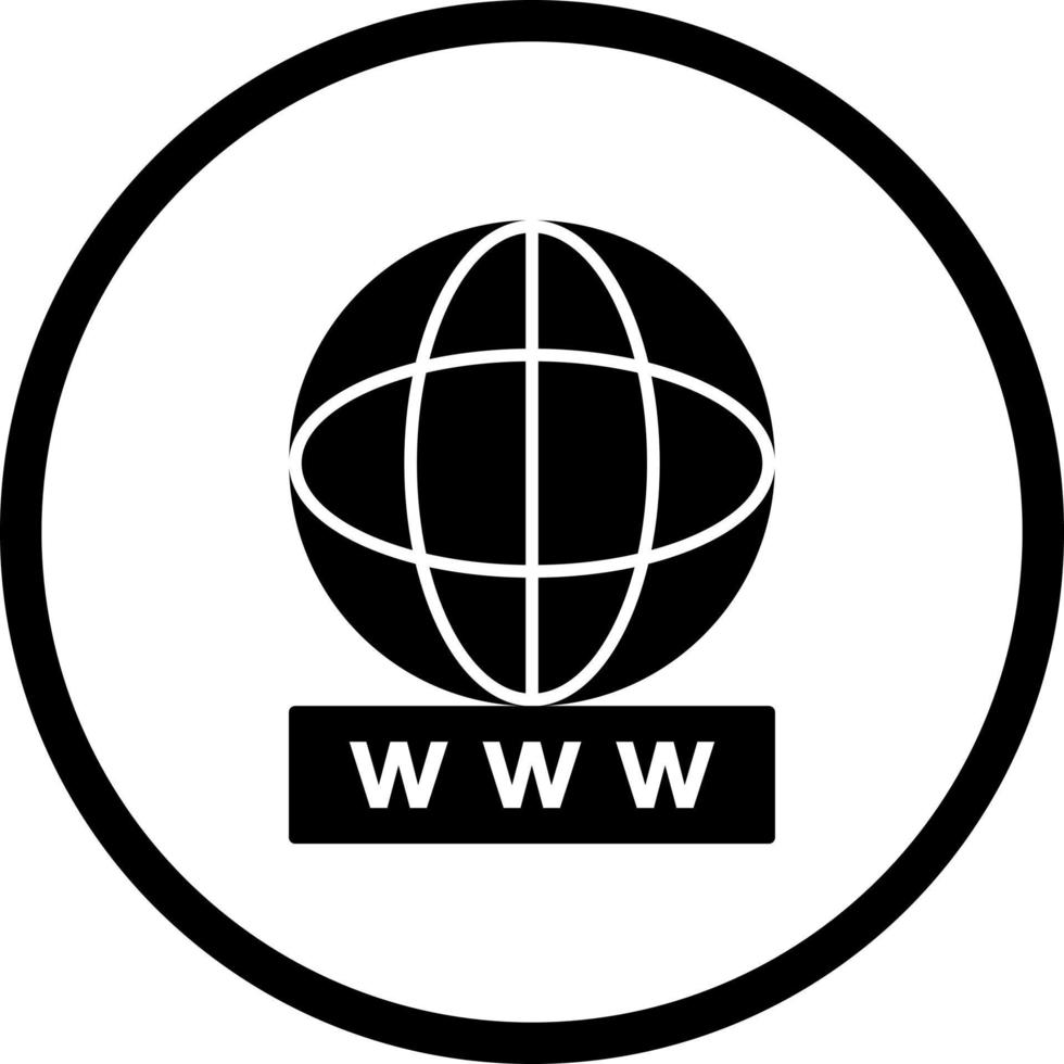 ícone vetorial exclusivo da world wide web vetor