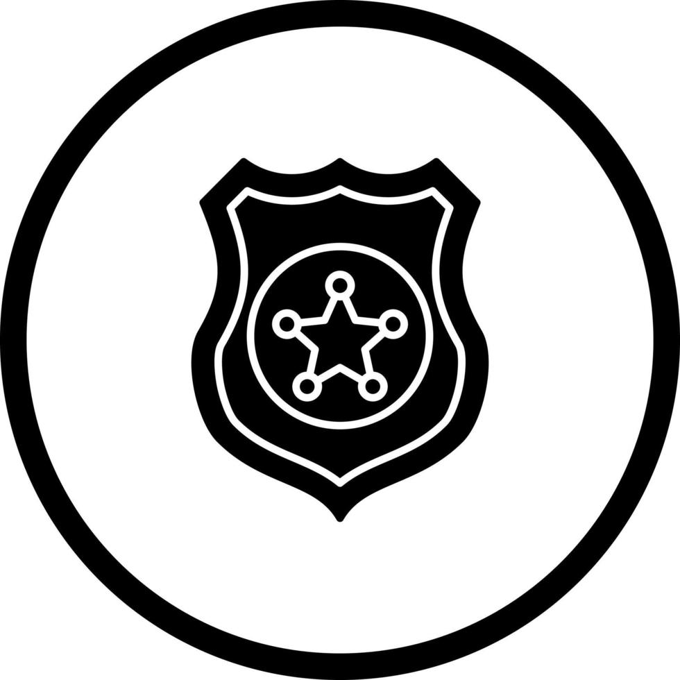 ícone de vetor de escudo da polícia