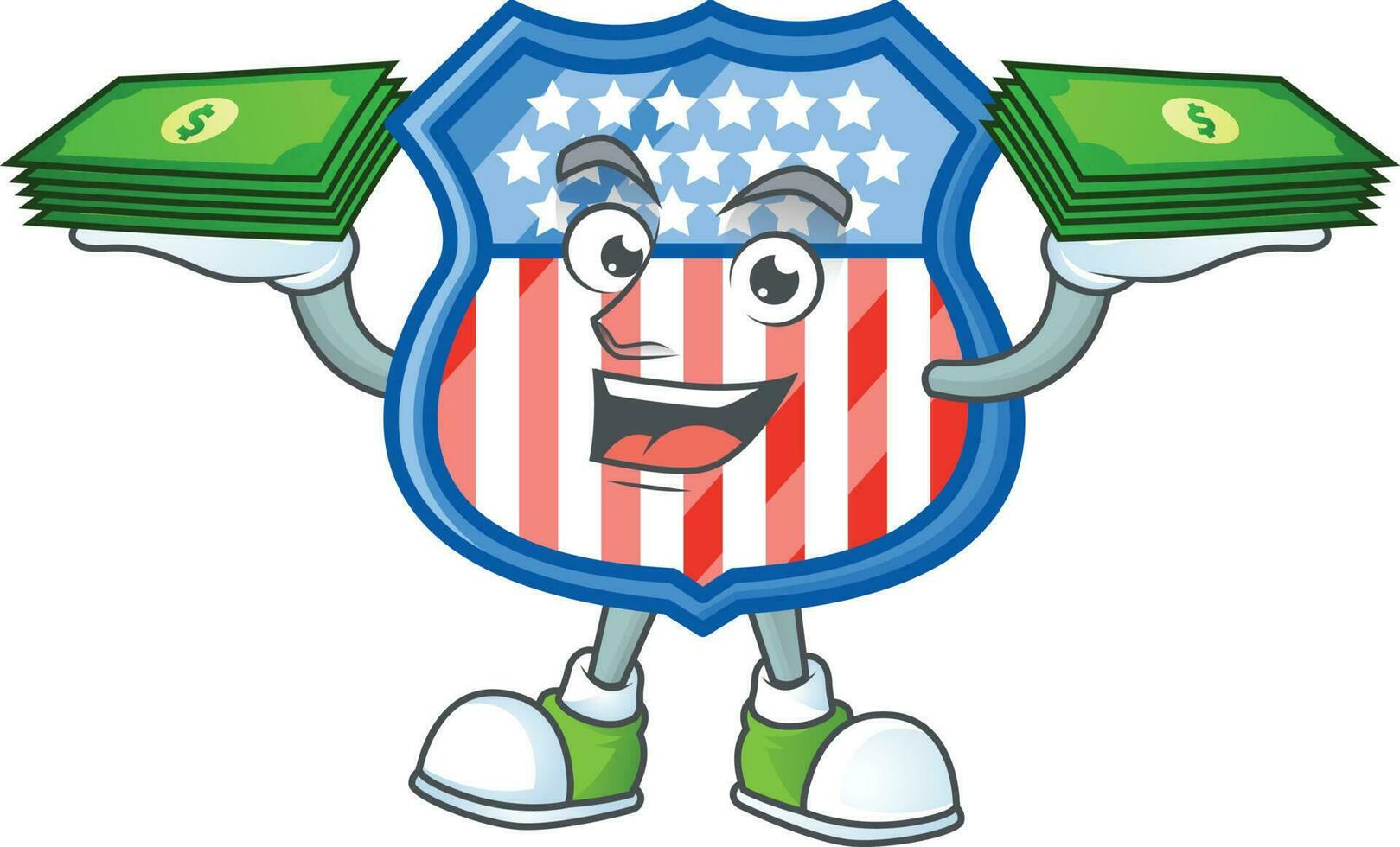 escudo Distintivos EUA ícone Projeto vetor