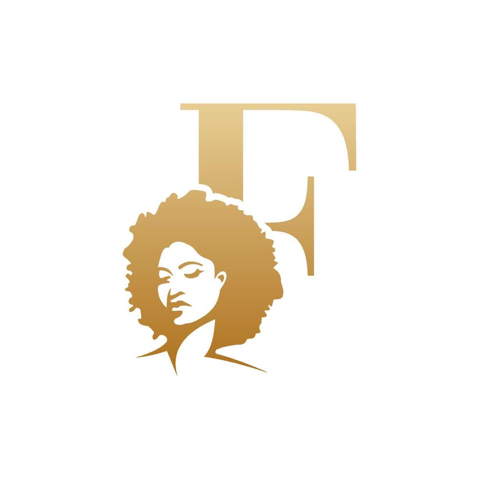 inicial afro face logotipo vetor Projeto modelos isolado em branco fundo
