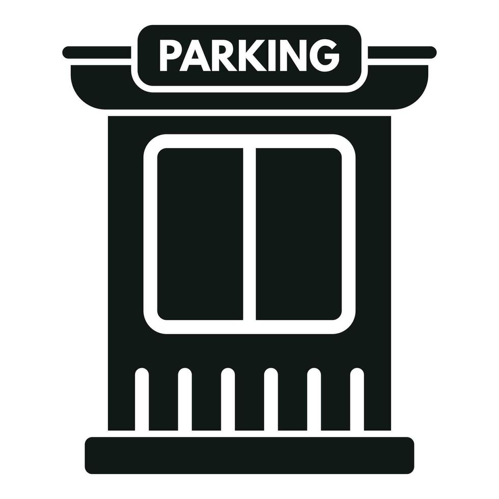 estacionamento portão ícone simples vetor. Pedágio guarda vetor