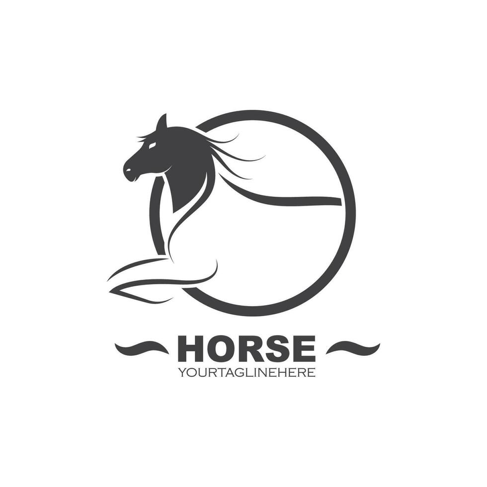 ilustração vetorial de modelo de logotipo de cavalo vetor