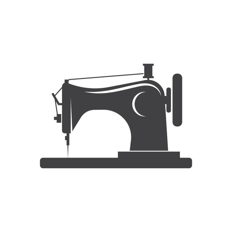 vetor de logotipo de ícone de máquina de costura