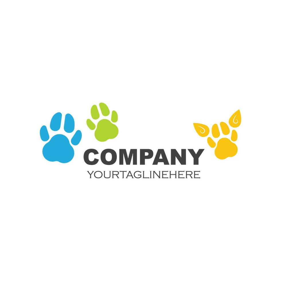 ícone do logotipo da pata do vetor de animal de estimação