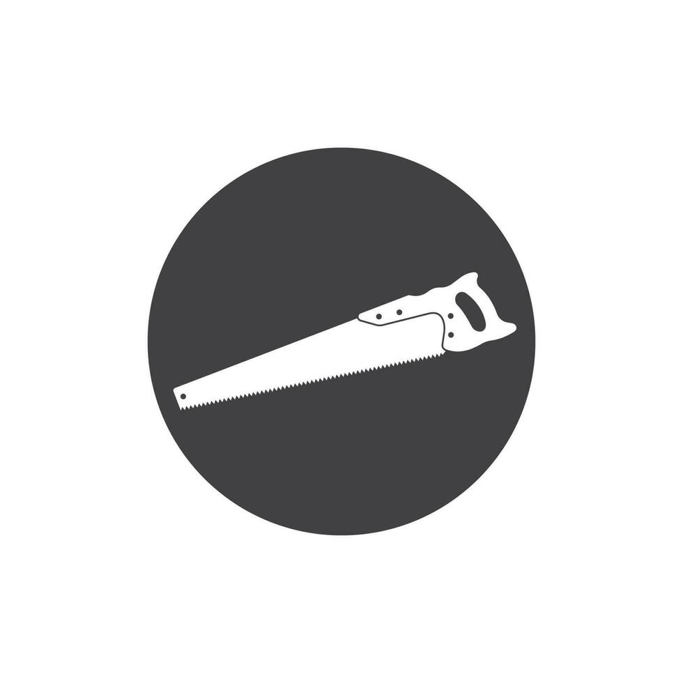 Serra mão logotipo ícone vetor ilustração