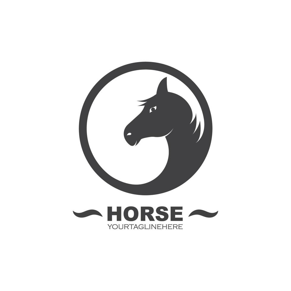 ilustração vetorial de modelo de logotipo de cavalo vetor