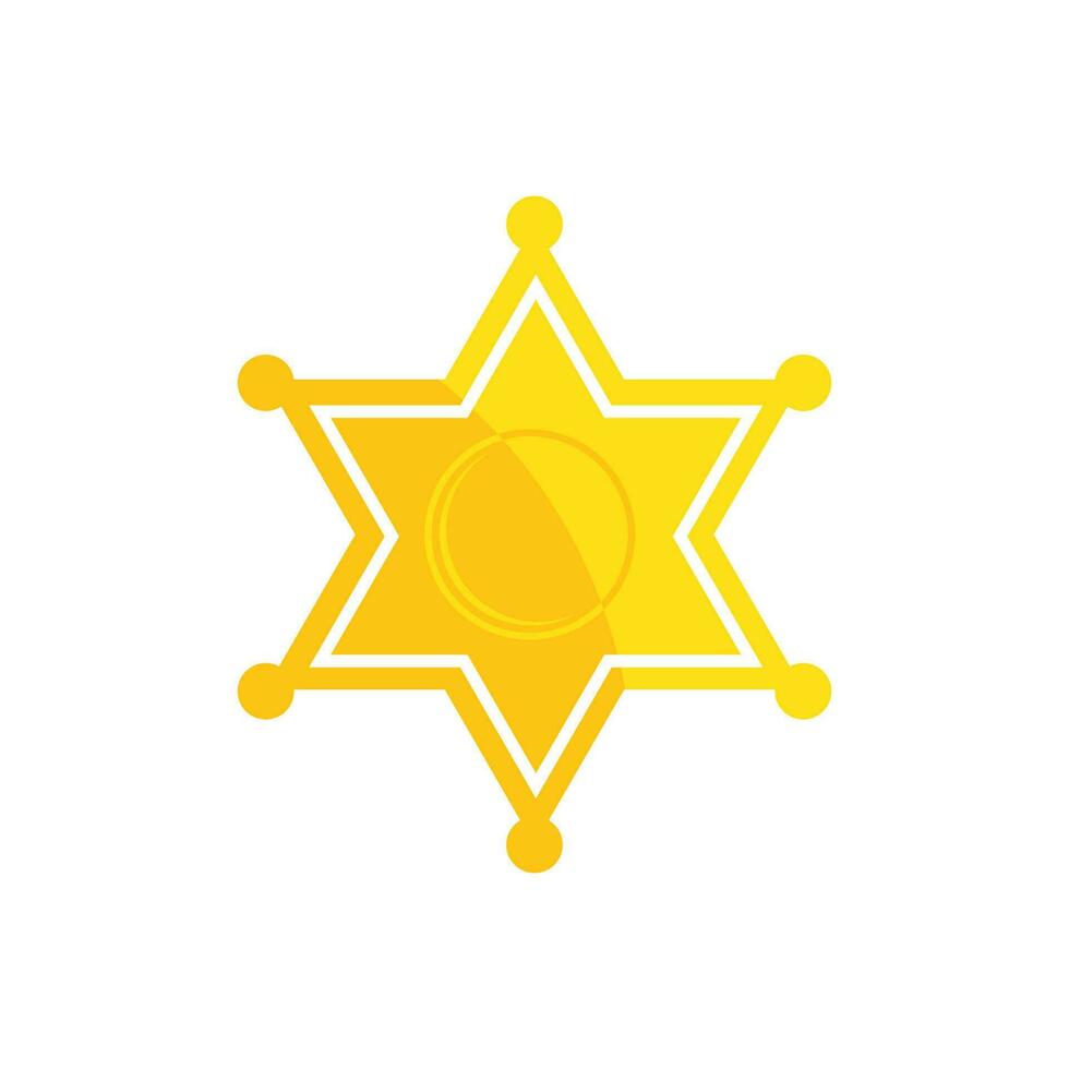 xerife crachá logotipo ícone ilustração vetor Projeto