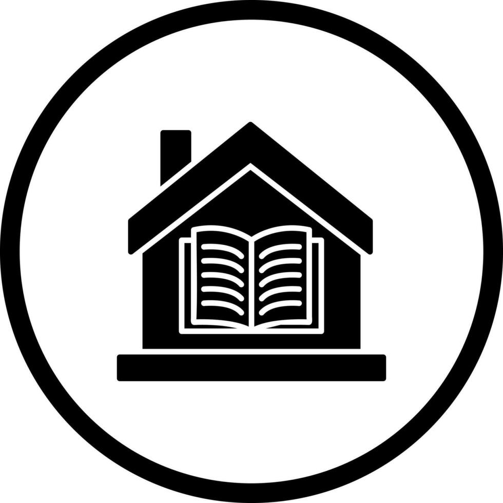 ícone de vetor de educação em casa