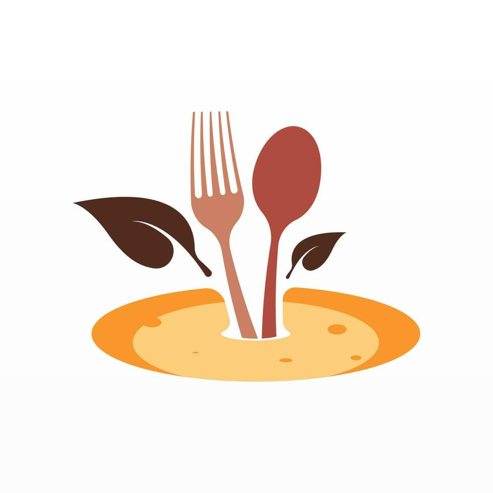 natural saudável Comida logotipo Projeto conceito vetor