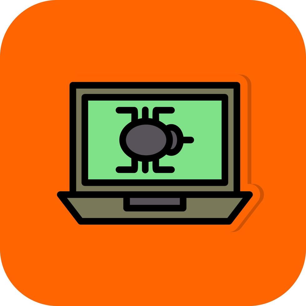 design de ícone de vetor de vírus de laptop