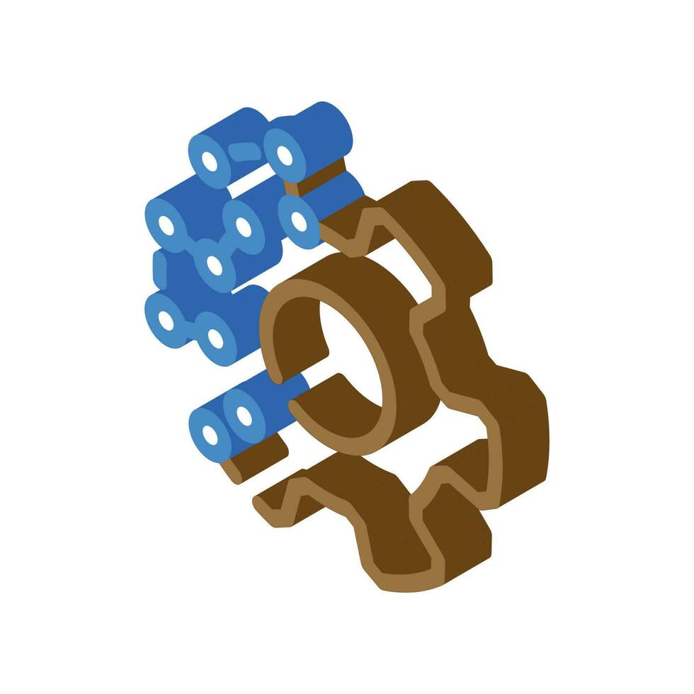 tecnologia molecular estrutura isométrico ícone vetor ilustração