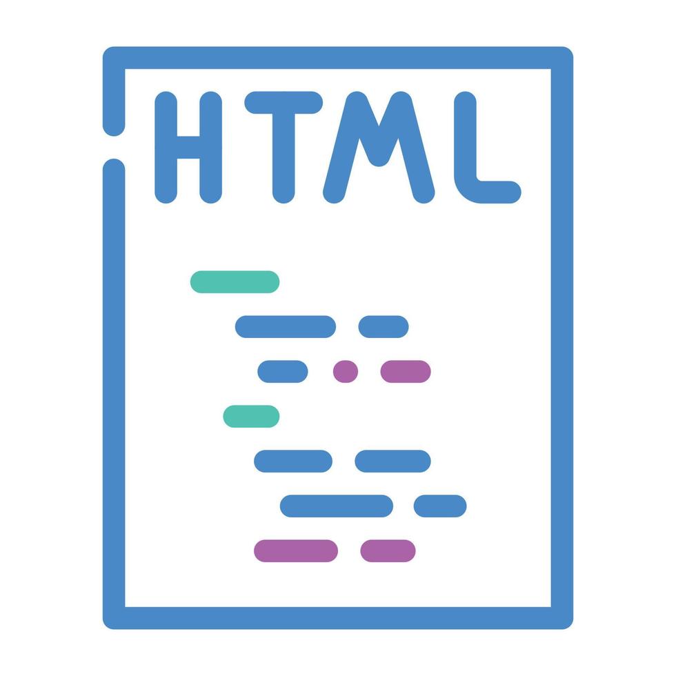 html Arquivo formato documento cor ícone vetor ilustração