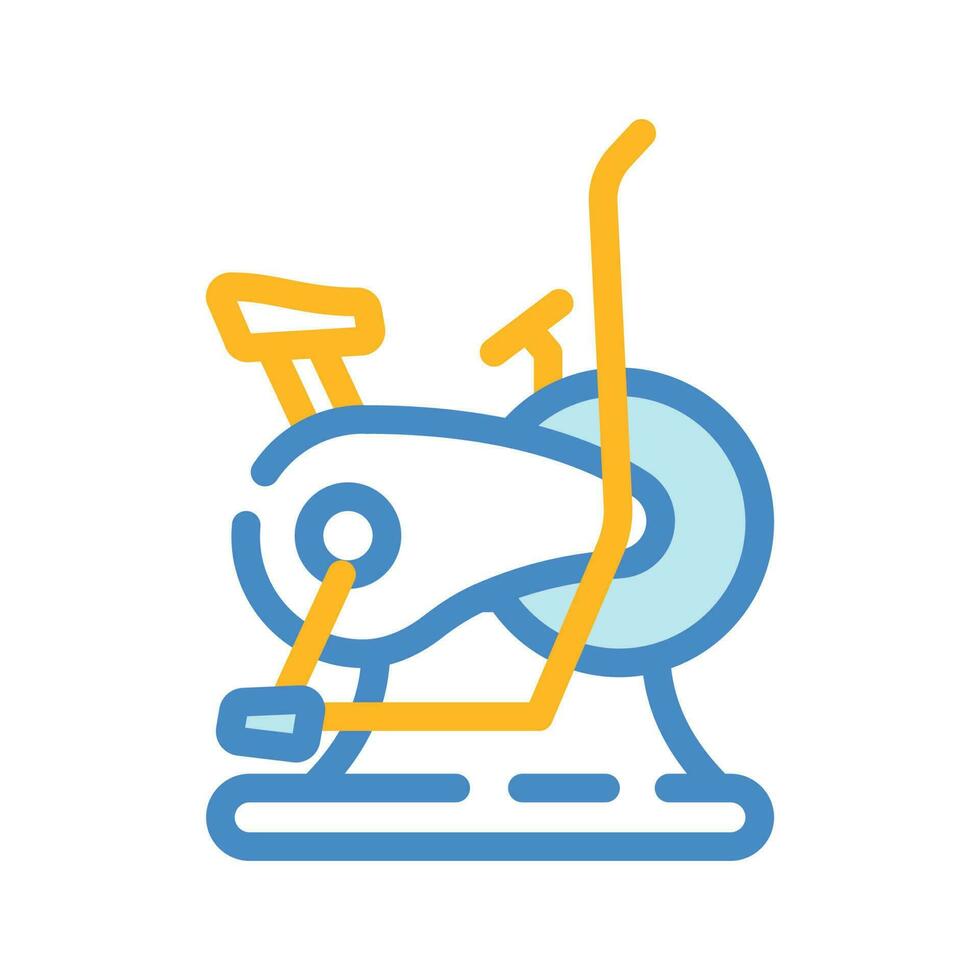 exercício bicicleta ginástica esporte cor ícone vetor ilustração