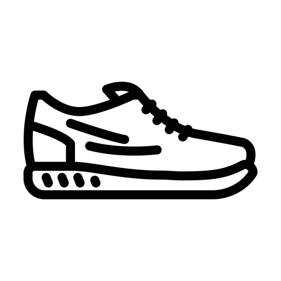 calçados ginástica esporte linha ícone vetor ilustração