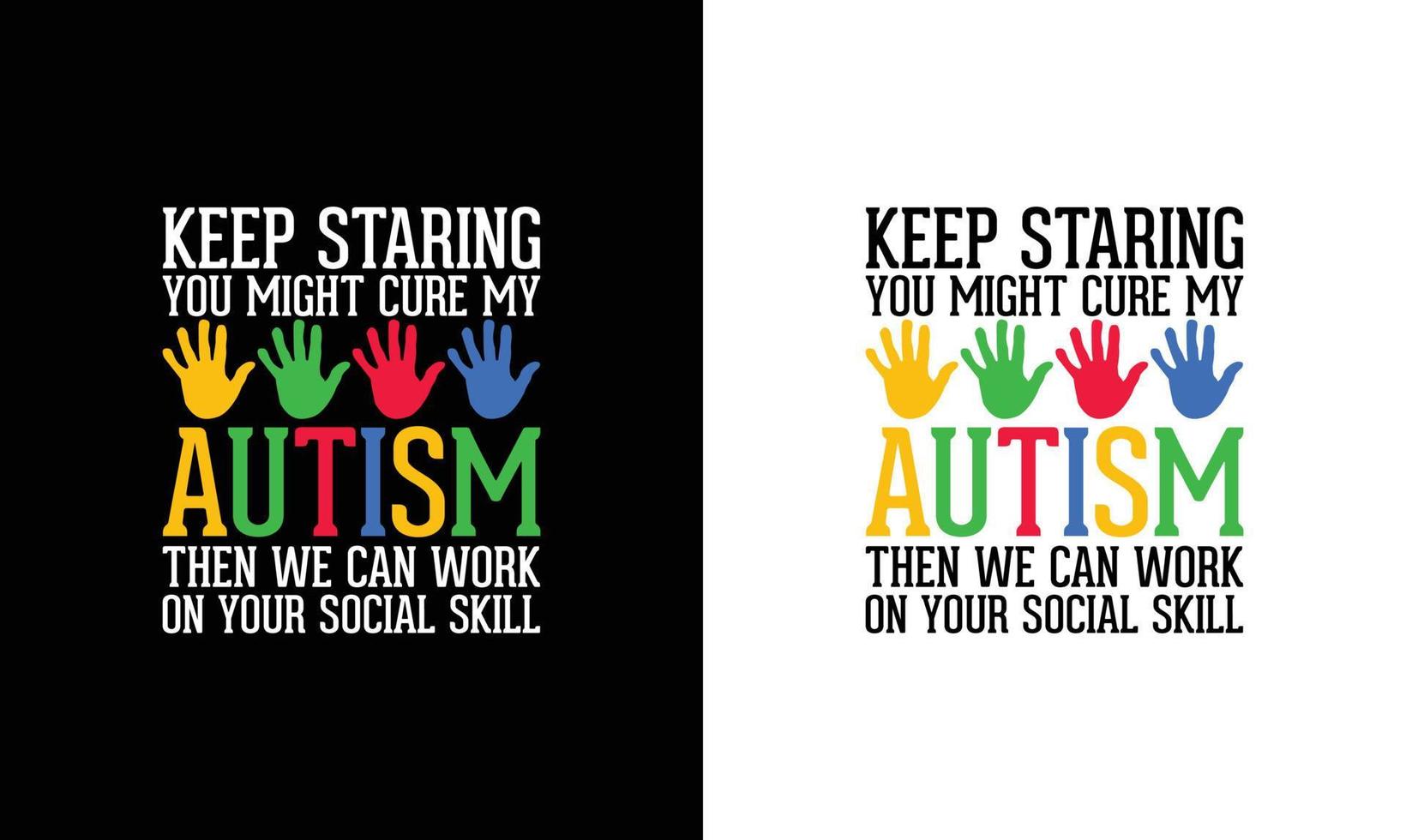autismo citar t camisa projeto, tipografia vetor