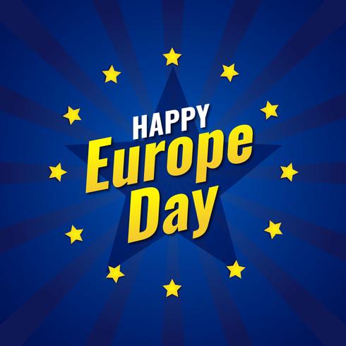 Celebração do Dia da Europa vetor