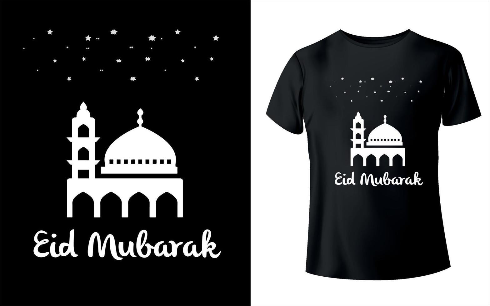 eid Mubarak ou Ramadã especial camiseta Projeto vetor