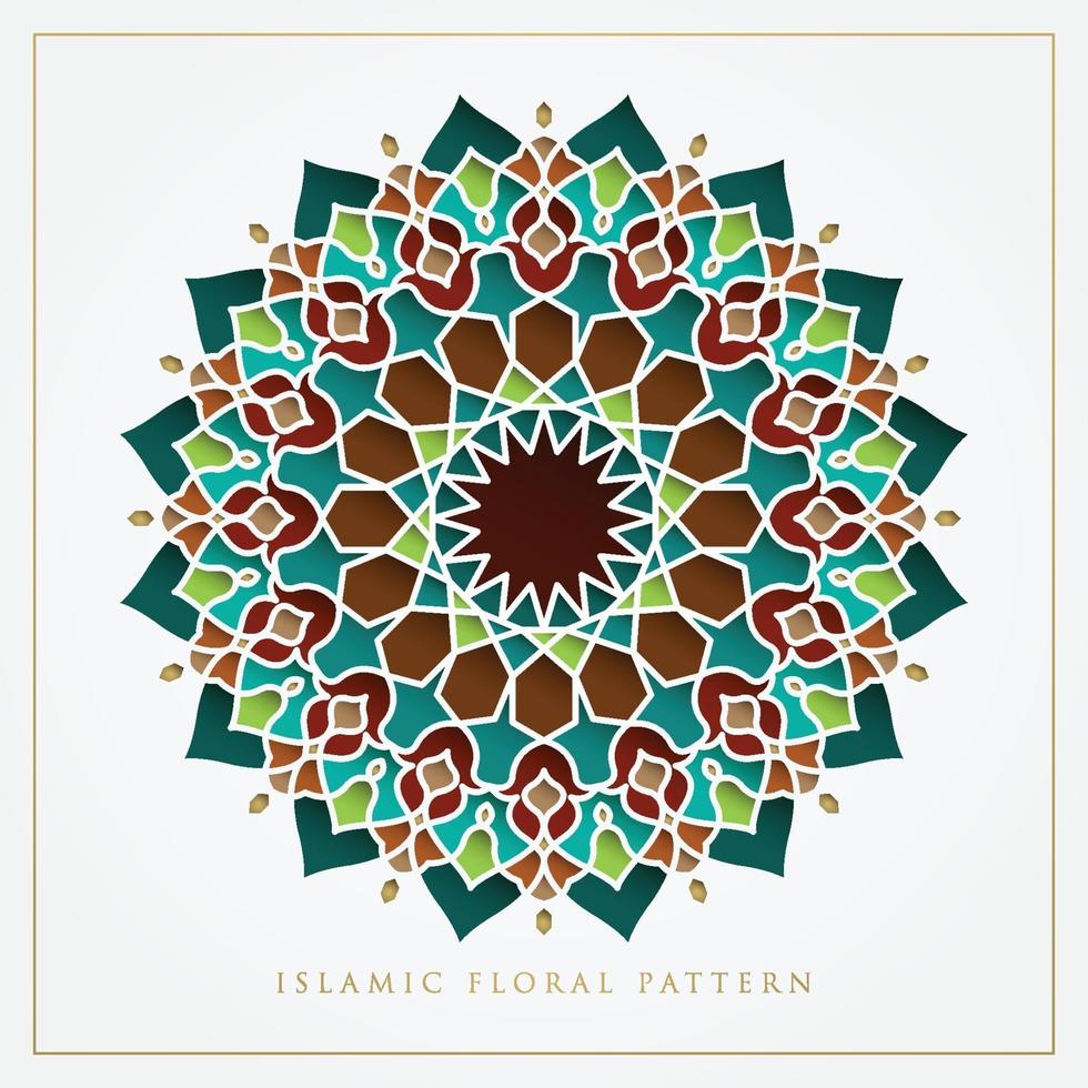 desenho vetorial de padrão floral islâmico vetor