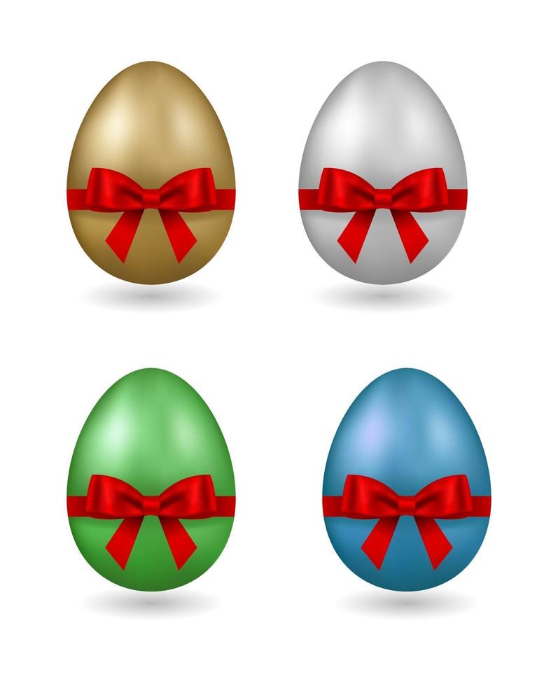 ícone 3d de ovo de páscoa vetor