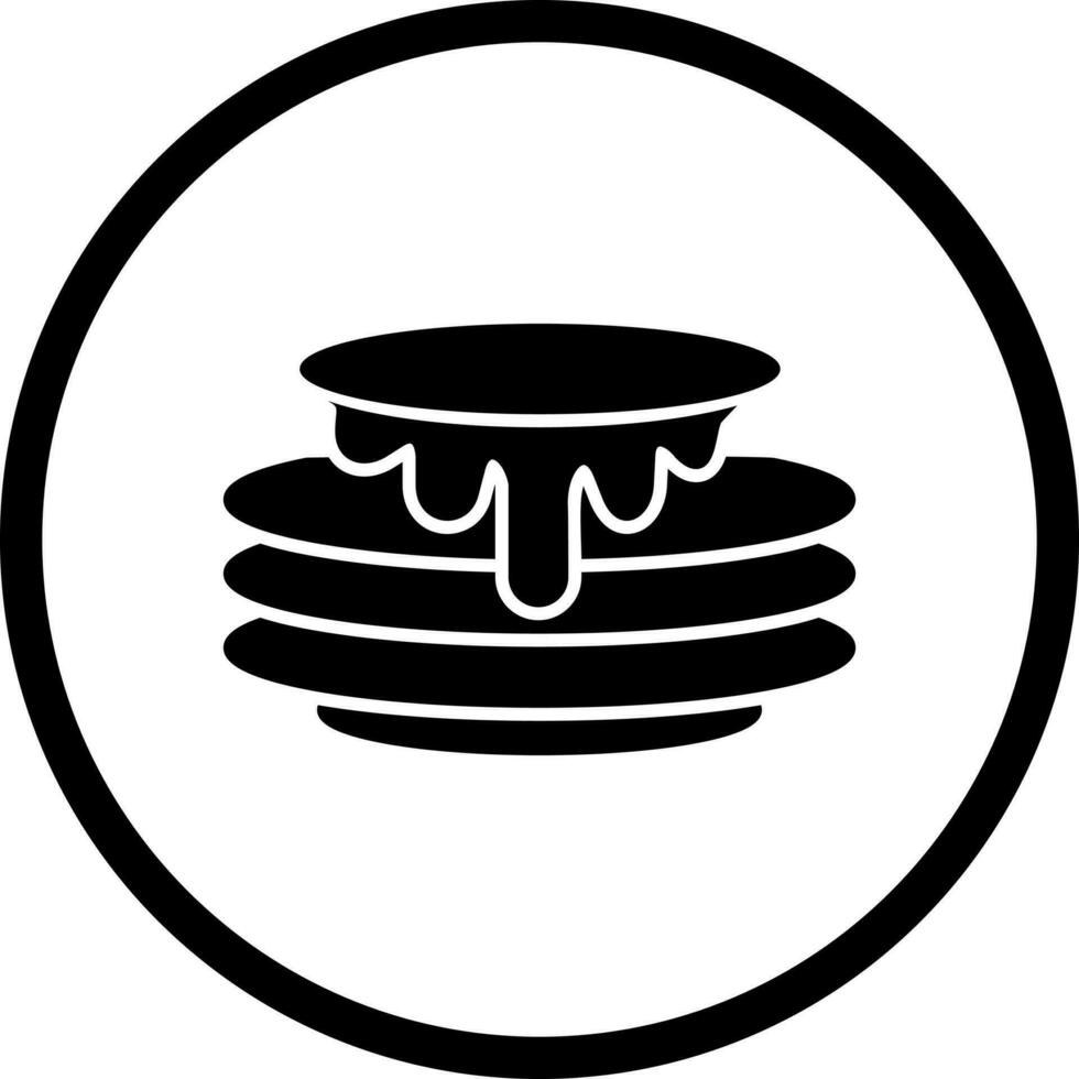 ícone de vetor de panqueca