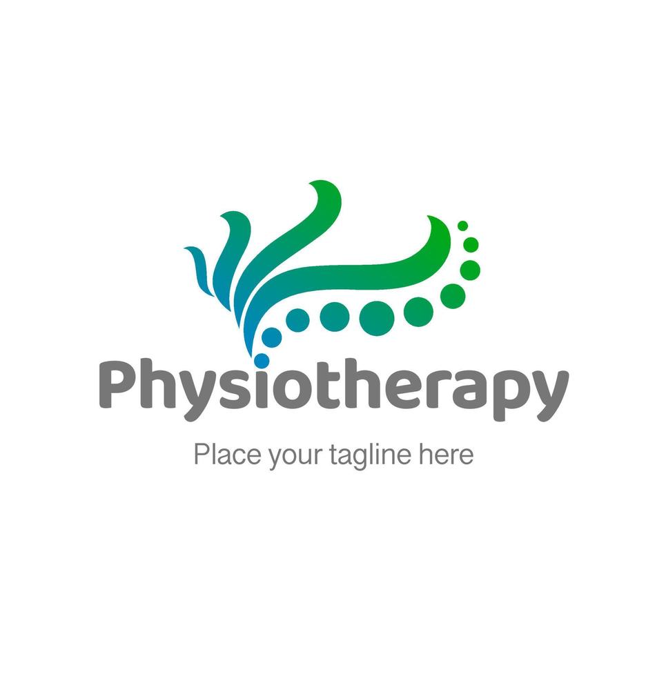 fisioterapia tipografia vetor ícone. fisioterapia manequim logotipo.
